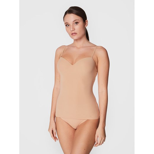 Hanro Podkoszulek Allure 1462 Beżowy Slim Fit ze sklepu MODIVO w kategorii Podkoszulki i halki - zdjęcie 182600818