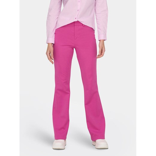 ONLY Spodnie materiałowe Peach 15298660 Różowy Flared Fit ze sklepu MODIVO w kategorii Spodnie damskie - zdjęcie 182600888