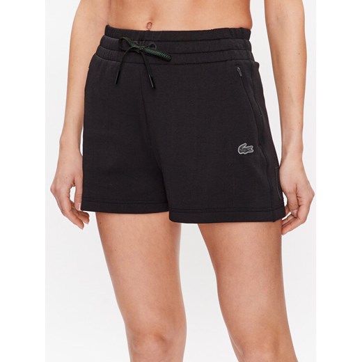 Lacoste Szorty sportowe GF5378 Czarny Regular Fit ze sklepu MODIVO w kategorii Szorty - zdjęcie 182601005