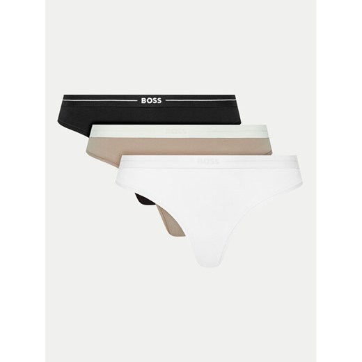 Boss Komplet 3 par stringów 50510030 Czarny ze sklepu MODIVO w kategorii Majtki damskie - zdjęcie 182601026