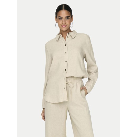 JDY Koszula Say 15318364 Beżowy Loose Fit ze sklepu MODIVO w kategorii Koszule damskie - zdjęcie 182601067