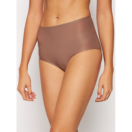 Chantelle Figi klasyczne z wysokim stanem Soft Stretch C26470 Brązowy ze sklepu MODIVO w kategorii Majtki damskie - zdjęcie 182601166