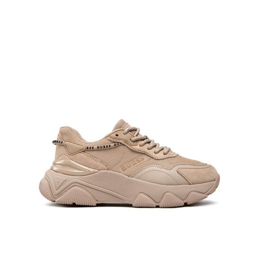 Guess Sneakersy Micola FL7MIC LEA12 Beżowy ze sklepu MODIVO w kategorii Buty sportowe damskie - zdjęcie 182601319