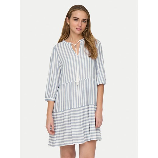 ONLY Sukienka letnia Kaya 15220521 Niebieski Regular Fit ze sklepu MODIVO w kategorii Sukienki - zdjęcie 182601329