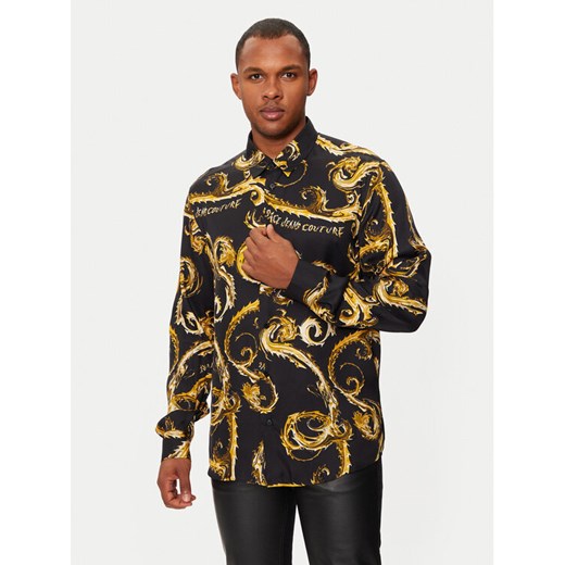 Versace Jeans Couture Koszula 77GAL2R0 Czarny Regular Fit ze sklepu MODIVO w kategorii Koszule męskie - zdjęcie 182601347