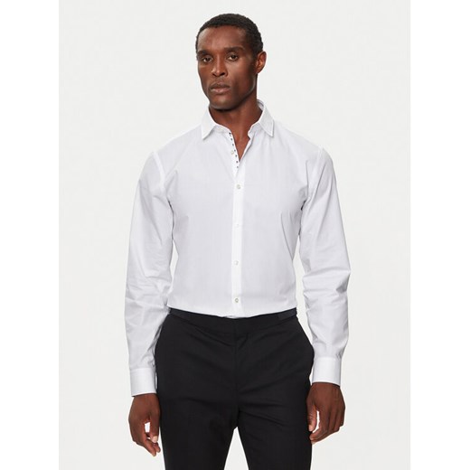 Hugo Koszula Koey 50519729 Biały Slim Fit ze sklepu MODIVO w kategorii Koszule męskie - zdjęcie 182601359