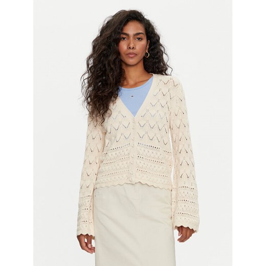 Vero Moda Kardigan Lua 10310863 Écru Regular Fit ze sklepu MODIVO w kategorii Swetry damskie - zdjęcie 182601379
