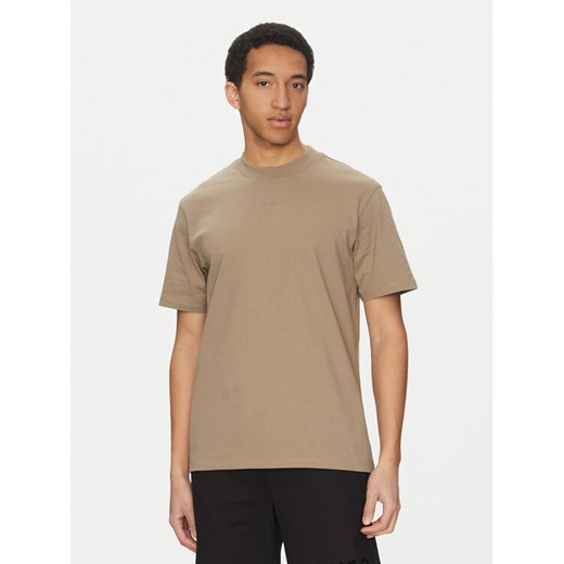 HUGO T-Shirt Dapolino 50488330 Brązowy Relaxed Fit ze sklepu MODIVO w kategorii T-shirty męskie - zdjęcie 182601385