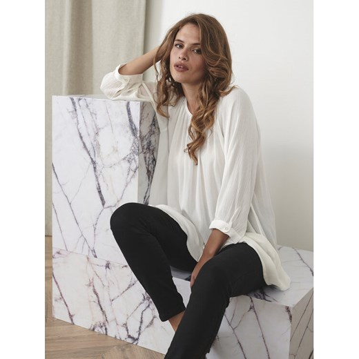 Kaffe Tunika Amber 501030 Biały Regular Fit ze sklepu MODIVO w kategorii Bluzki damskie - zdjęcie 182601409