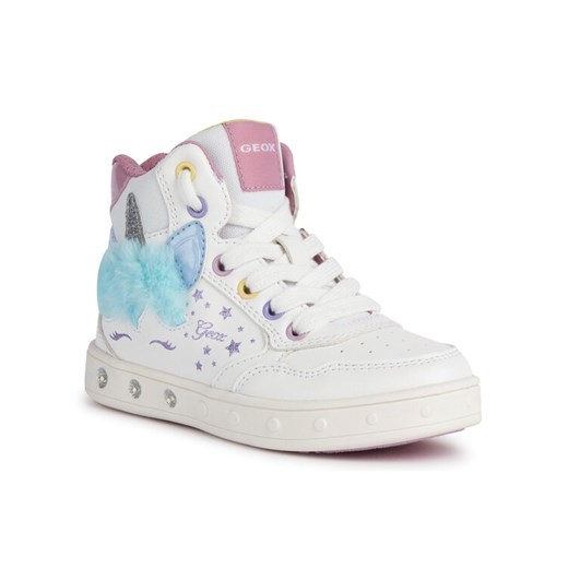 Geox Sneakersy J Skylin Girl J368WC 054AS C0653 D Biały ze sklepu MODIVO w kategorii Trampki dziecięce - zdjęcie 182601447