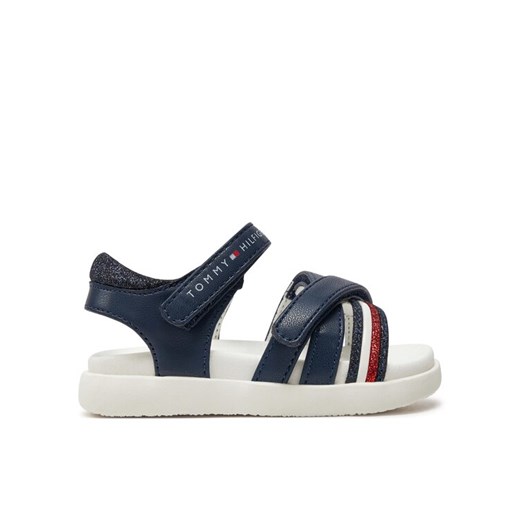 Tommy Hilfiger Sandały Strippes Velcro Sanadal T1A2-33234-0326 M Granatowy ze sklepu MODIVO w kategorii Sandały dziecięce - zdjęcie 182601716