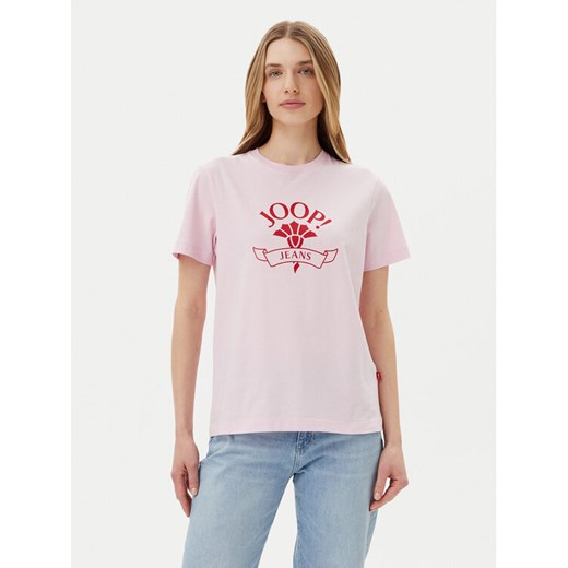 JOOP! Jeans T-Shirt Toldi 30046273 Różowy Regular Fit ze sklepu MODIVO w kategorii Bluzki damskie - zdjęcie 182601769