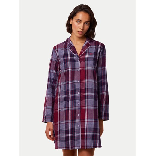 Triumph Koszula nocna Boyfriend NDW X Checks 10216520 Bordowy ze sklepu MODIVO w kategorii Koszule nocne - zdjęcie 182601939