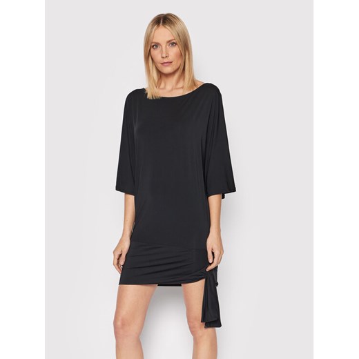 MICHAEL Michael Kors Sukienka plażowa MM7M749 Czarny Relaxed Fit ze sklepu MODIVO w kategorii Odzież plażowa - zdjęcie 182601945