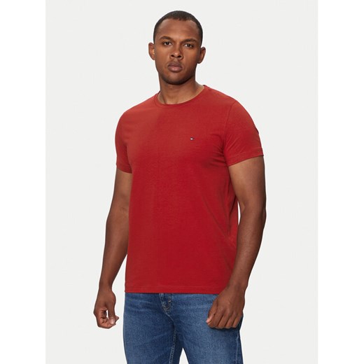 Tommy Hilfiger T-Shirt MW0MW10800 Czerwony Slim Fit ze sklepu MODIVO w kategorii T-shirty męskie - zdjęcie 182601959