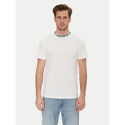 Lacoste T-Shirt TH9582 Biały Regular Fit ze sklepu MODIVO w kategorii T-shirty męskie - zdjęcie 182602046