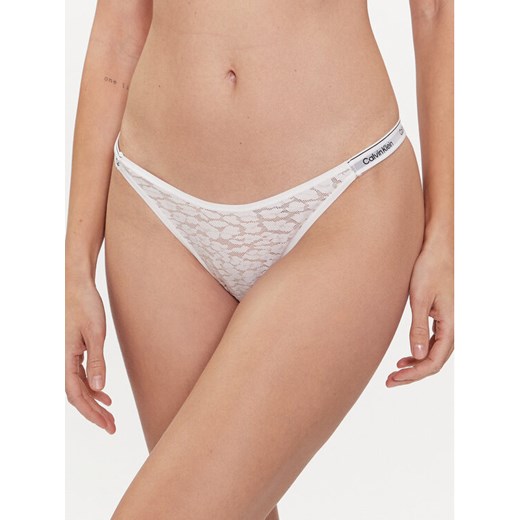 Calvin Klein Underwear Figi brazylijskie 000QD5155E Biały ze sklepu MODIVO w kategorii Majtki damskie - zdjęcie 182602107