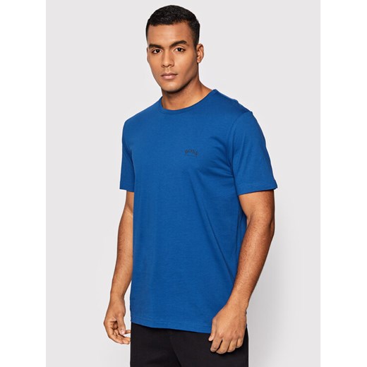 Boss T-Shirt Curved 50412363 Granatowy Regular Fit ze sklepu MODIVO w kategorii T-shirty męskie - zdjęcie 182602117