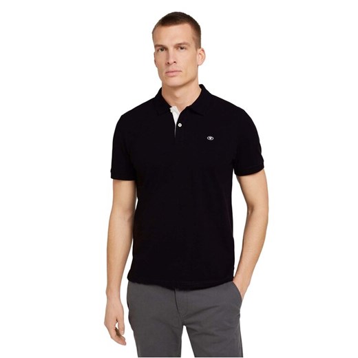 Tom Tailor Polo 1027713 Czarny Regular Fit ze sklepu MODIVO w kategorii T-shirty męskie - zdjęcie 182602125