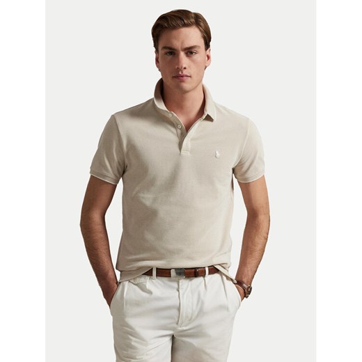 Polo Ralph Lauren Polo 710963494002 Beżowy Custom Slim Fit ze sklepu MODIVO w kategorii T-shirty męskie - zdjęcie 182602185