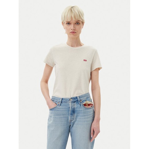 Levi's® T-Shirt Perfect 39185-0363 Écru Regular Fit ze sklepu MODIVO w kategorii Bluzki damskie - zdjęcie 182602199