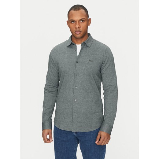 BOSS Koszula Mysoft 50519748 Szary Slim Fit ze sklepu MODIVO w kategorii Koszule męskie - zdjęcie 182602226