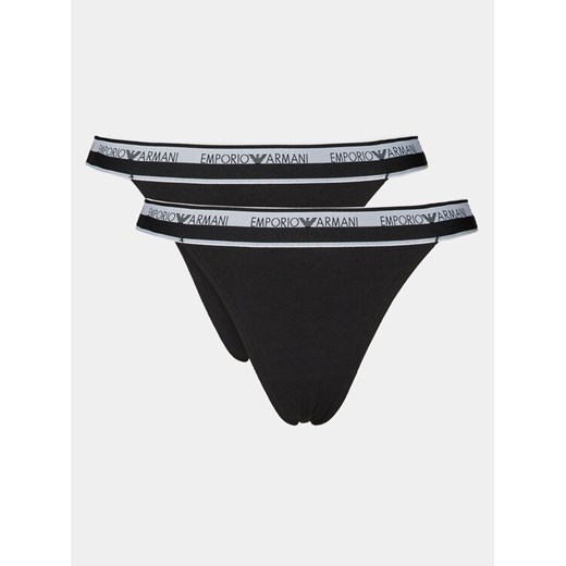 Emporio Armani Underwear Komplet 2 par stringów 164522 4R227 00020 Czarny ze sklepu MODIVO w kategorii Majtki damskie - zdjęcie 182602237