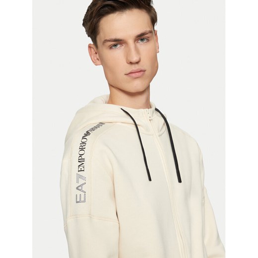 EA7 Emporio Armani Bluza 6DPM14 PJVTZ 1713 Beżowy Regular Fit ze sklepu MODIVO w kategorii Bluzy męskie - zdjęcie 182602247