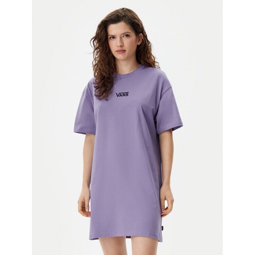 Vans Sukienka codzienna Center Vee VN0A4RU2 Fioletowy Oversize ze sklepu MODIVO w kategorii Sukienki - zdjęcie 182602277