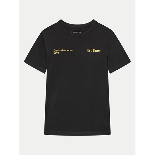 Calvin Klein Jeans T-Shirt IB0IB02236 Czarny Regular Fit ze sklepu MODIVO w kategorii T-shirty chłopięce - zdjęcie 182602295