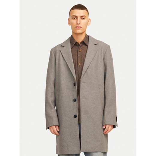 Jack&Jones Płaszcz wełniany Harris 12263845 Beżowy Regular Fit ze sklepu MODIVO w kategorii Płaszcze męskie - zdjęcie 182602298