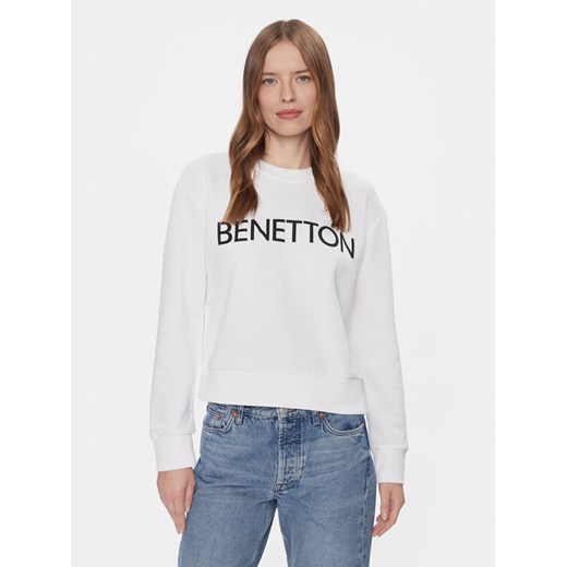 United Colors Of Benetton Bluza 3J68D1069 Biały Regular Fit ze sklepu MODIVO w kategorii Bluzy damskie - zdjęcie 182602328