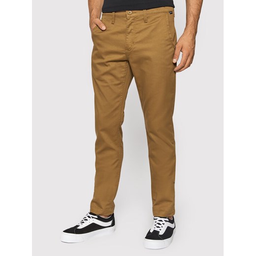 Vans Chinosy Authentic VN0A5FJ7 Brązowy Slim Fit ze sklepu MODIVO w kategorii Spodnie męskie - zdjęcie 182602329