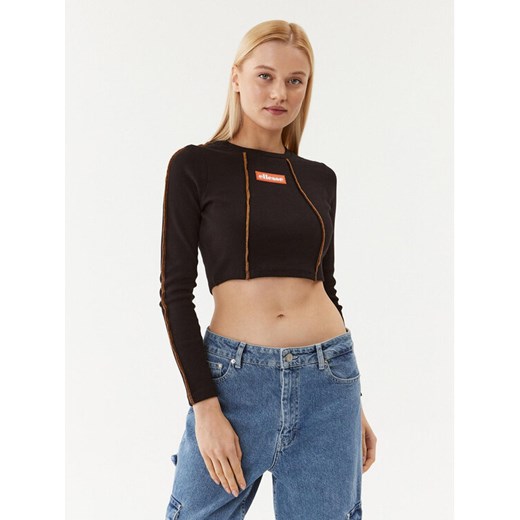 Ellesse Bluzka Contenti SGP15929 Czarny Slim Fit ze sklepu MODIVO w kategorii Bluzki damskie - zdjęcie 182602339