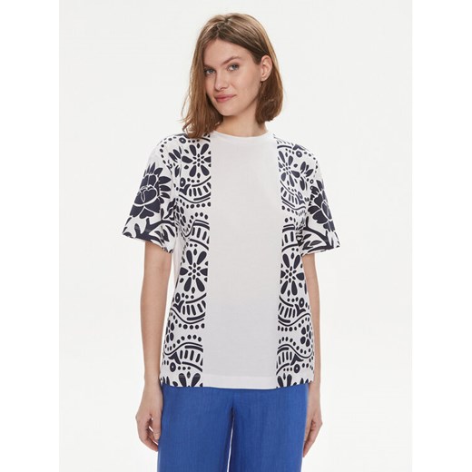 Weekend Max Mara T-Shirt Viterbo 2415971032 Biały Loose Fit ze sklepu MODIVO w kategorii Bluzki damskie - zdjęcie 182602458