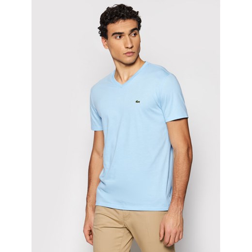 Lacoste T-Shirt TH6710 Niebieski Regular Fit ze sklepu MODIVO w kategorii T-shirty męskie - zdjęcie 182602595