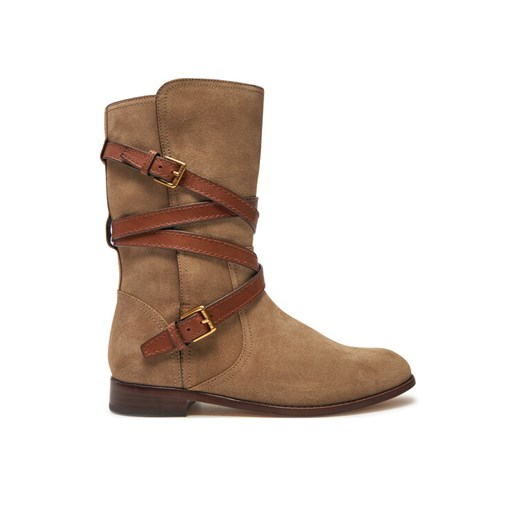 LAUREN RALPH LAUREN Botki 802951233001 Brązowy ze sklepu MODIVO w kategorii Botki - zdjęcie 182602667