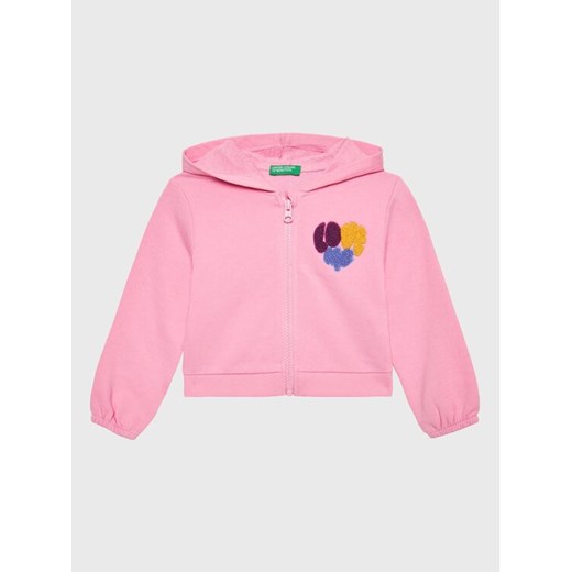 United Colors Of Benetton Bluza 3J68G501U Różowy Regular Fit ze sklepu MODIVO w kategorii Bluzy dziewczęce - zdjęcie 182602689