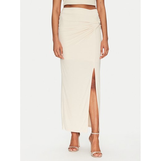 Guess Spódnica midi W5GD0E KAQL2 Beżowy Regular Fit ze sklepu MODIVO w kategorii Spódnice - zdjęcie 182602696
