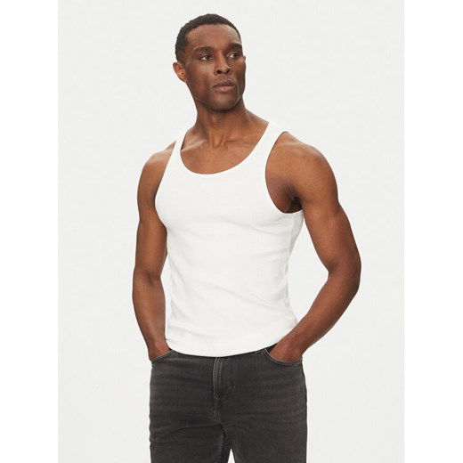 Jack&Jones Tank top Islington 12273156 Biały Slim Fit ze sklepu MODIVO w kategorii T-shirty męskie - zdjęcie 182602709