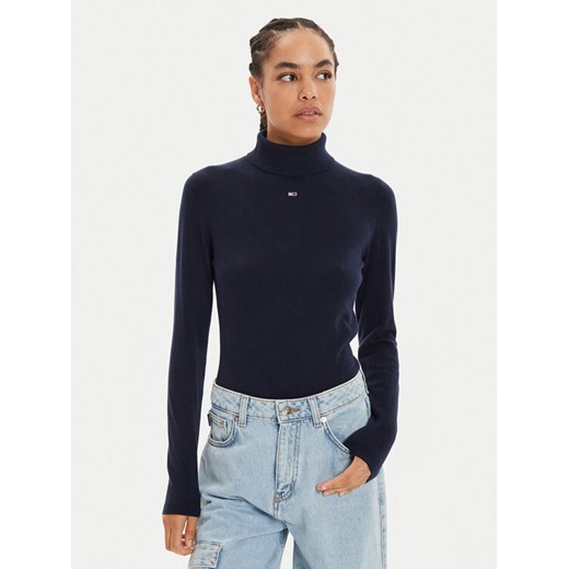 Tommy Jeans Golf Essential DW0DW19686 Granatowy Regular Fit ze sklepu MODIVO w kategorii Swetry damskie - zdjęcie 182602716