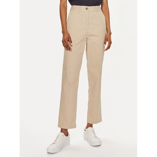 Gant Chinosy 4150261 Beżowy Slim Fit ze sklepu MODIVO w kategorii Spodnie damskie - zdjęcie 182602717