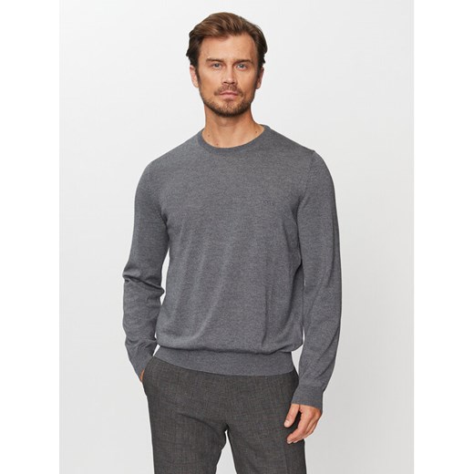 Boss Sweter Botto-L 50476364 Szary Regular Fit ze sklepu MODIVO w kategorii Swetry męskie - zdjęcie 182602735