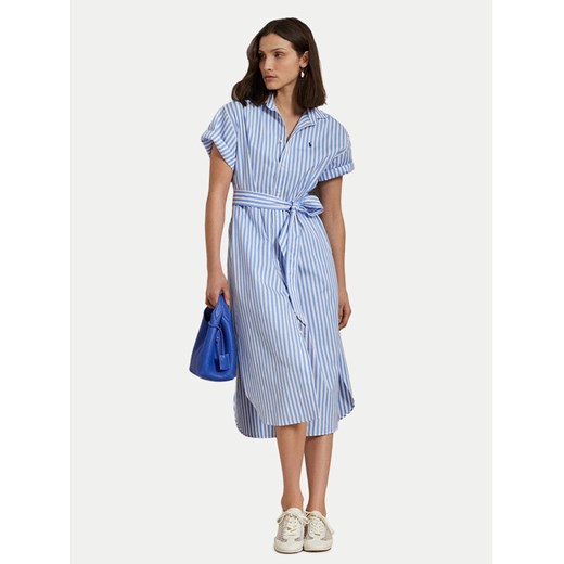 Polo Ralph Lauren Sukienka koszulowa 211959911001 Niebieski Regular Fit ze sklepu MODIVO w kategorii Sukienki - zdjęcie 182602798