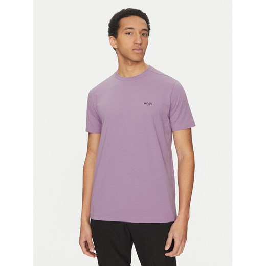 BOSS T-Shirt 50506373 Fioletowy Regular Fit ze sklepu MODIVO w kategorii T-shirty męskie - zdjęcie 182602809
