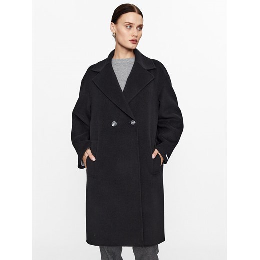 Marella Płaszcz wełniany Nandina 2330160838200 Czarny Regular Fit ze sklepu MODIVO w kategorii Płaszcze damskie - zdjęcie 182602867
