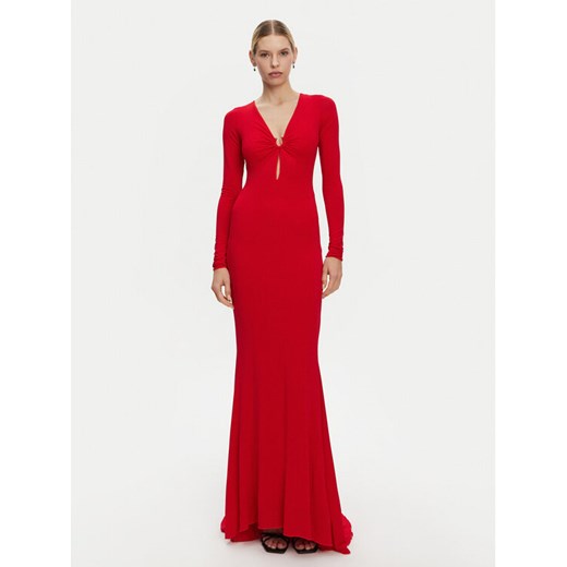 PINKO Sukienka wieczorowa 104935 A2GS Czerwony Slim Fit ze sklepu MODIVO w kategorii Sukienki - zdjęcie 182602888