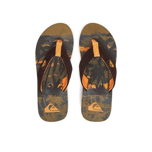 Quiksilver Japonki Molokai Layback AQYL101339 Zielony ze sklepu MODIVO w kategorii Klapki męskie - zdjęcie 182602897
