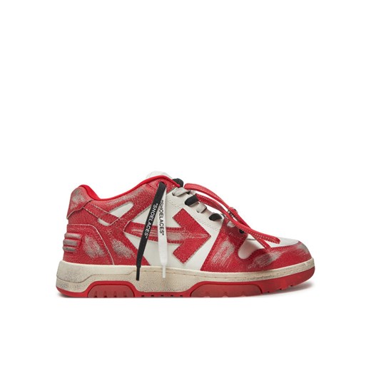 Off-White Sneakersy OMIA189F22LEA0110125 Czerwony ze sklepu MODIVO w kategorii Buty sportowe męskie - zdjęcie 182602938