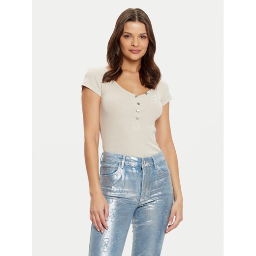 Guess T-Shirt W4RP47 K1814 Szary Regular Fit ze sklepu MODIVO w kategorii Bluzki damskie - zdjęcie 182602945